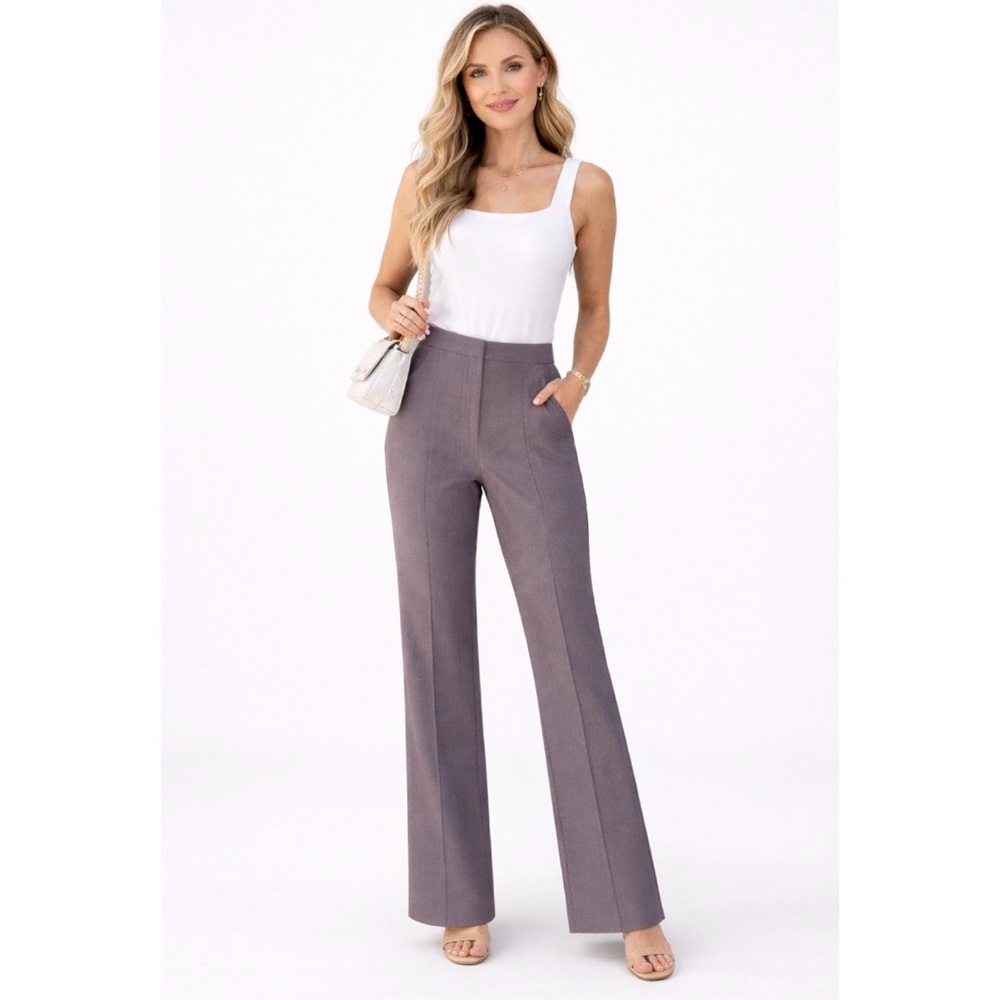 PAIRE Gray Jackie Slim Bootcut Slacks‎